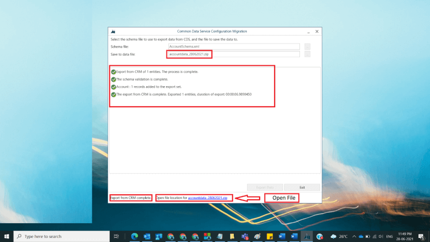 Prepare Dynamics D365 CRM Data File using Data Migration Utility